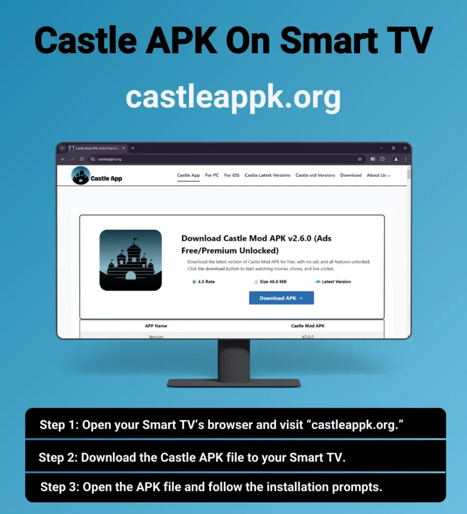 Step-by-step guide to download Castle APK on Smart TV from castleapk.org