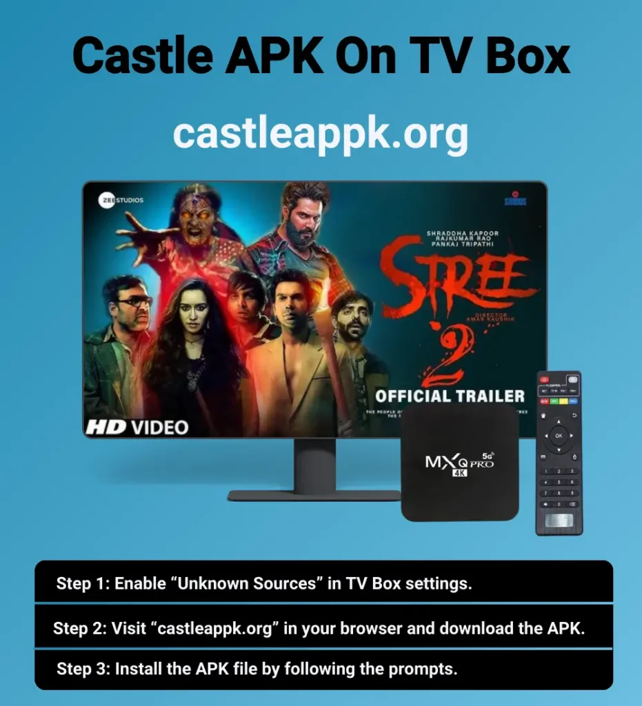 Step-by-step guide to download Castle TV APK on Android TV Box